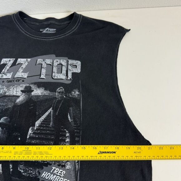 ZZ Top Black Cut-off 2021 Concert T-shirt M/L - Picture 4 of 5